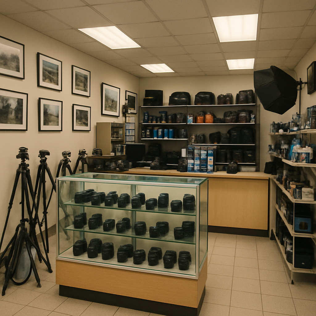 Inside a photography shop