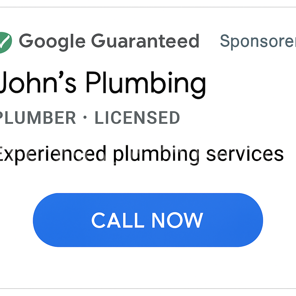 Example of a Google Local Service Ad