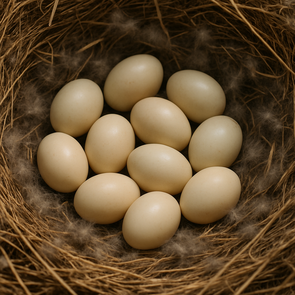 Mandarin Duck eggs For Sale in a nest