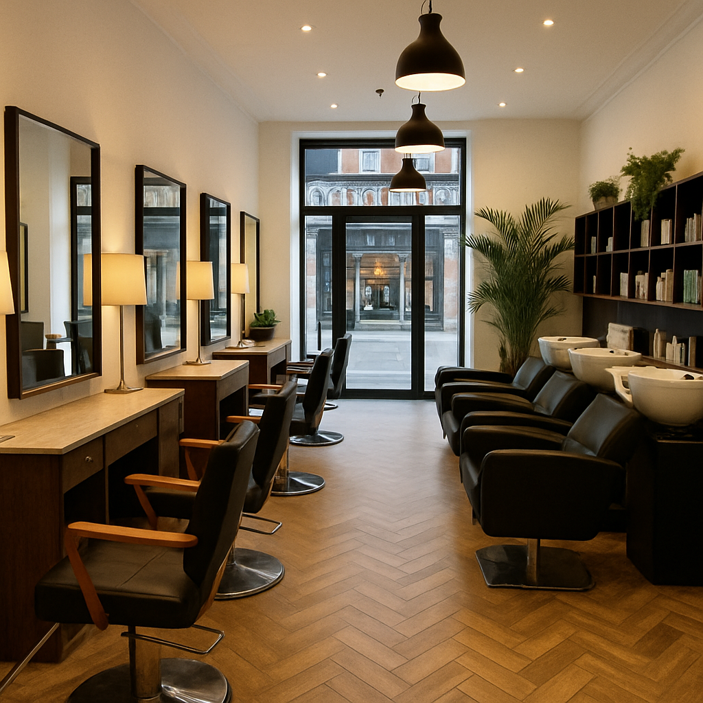 A stylish hair salon interior in Southport Town Centre