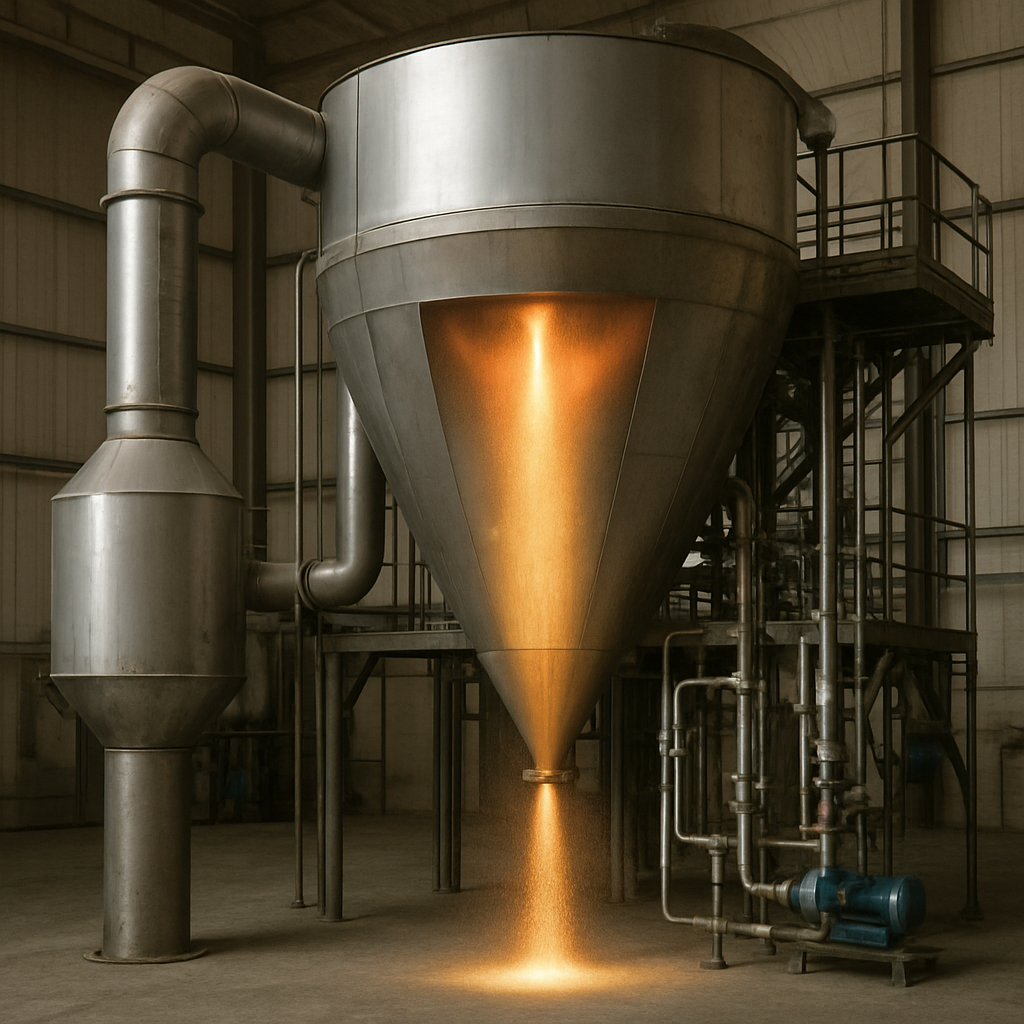 Industrial Spray Dryer in Action