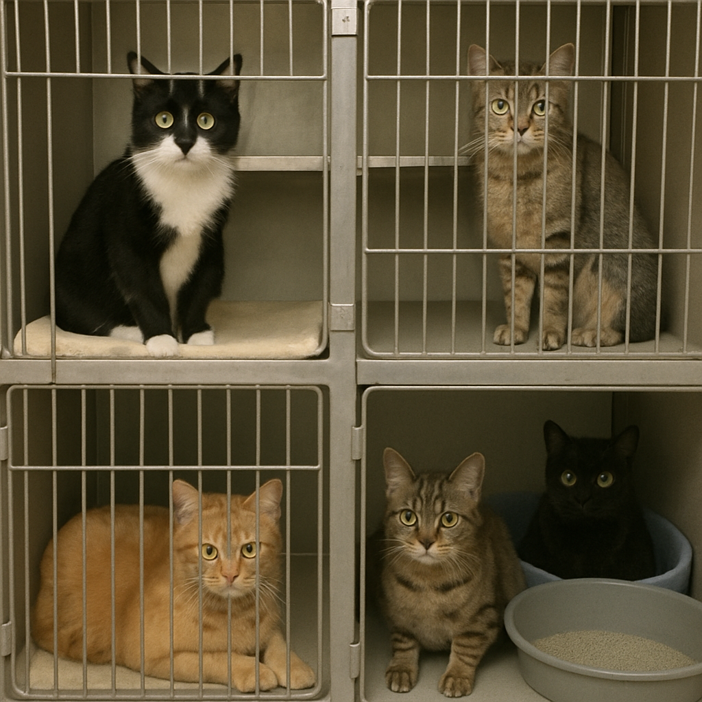 cats in shelter