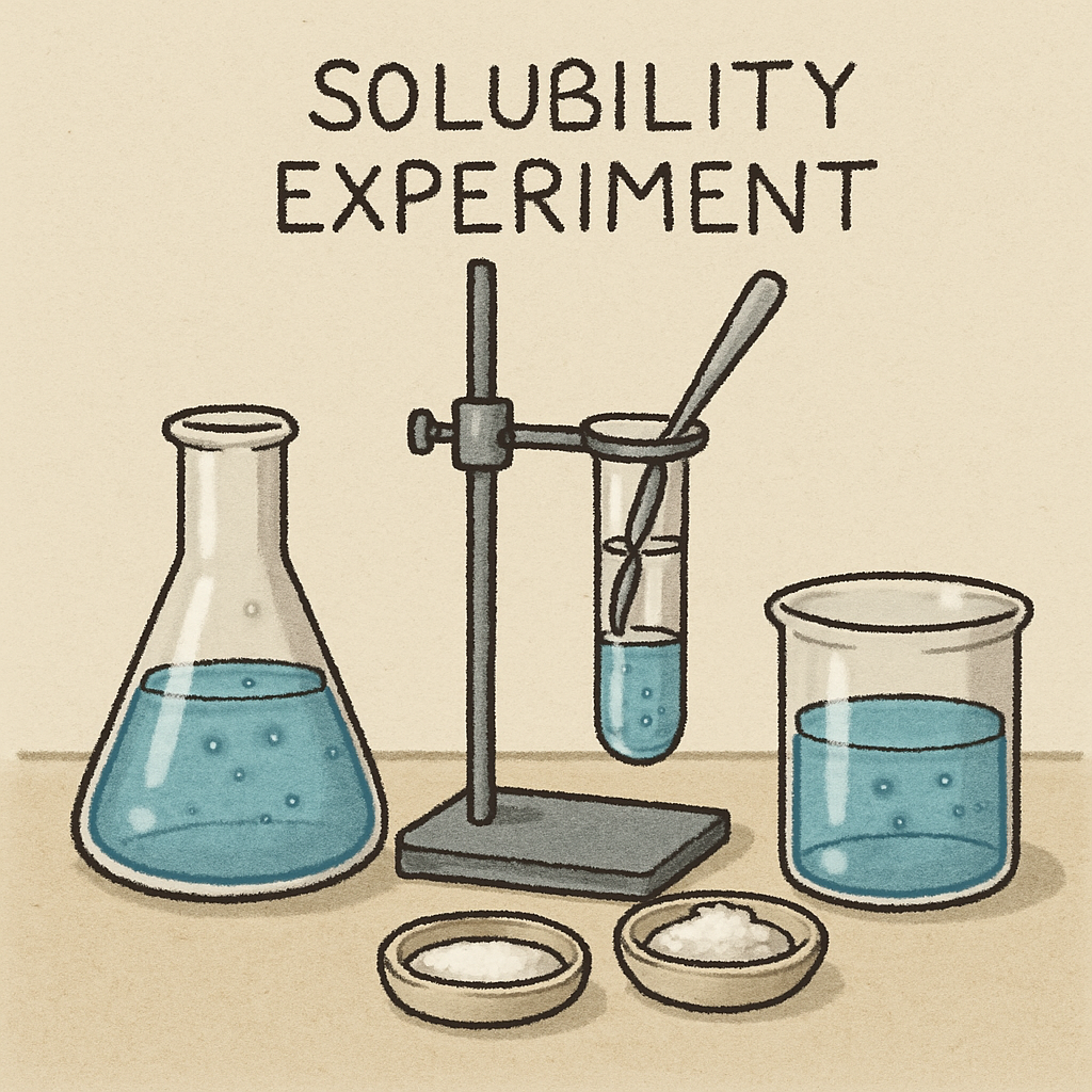 Laboratory setup for solubility experiment