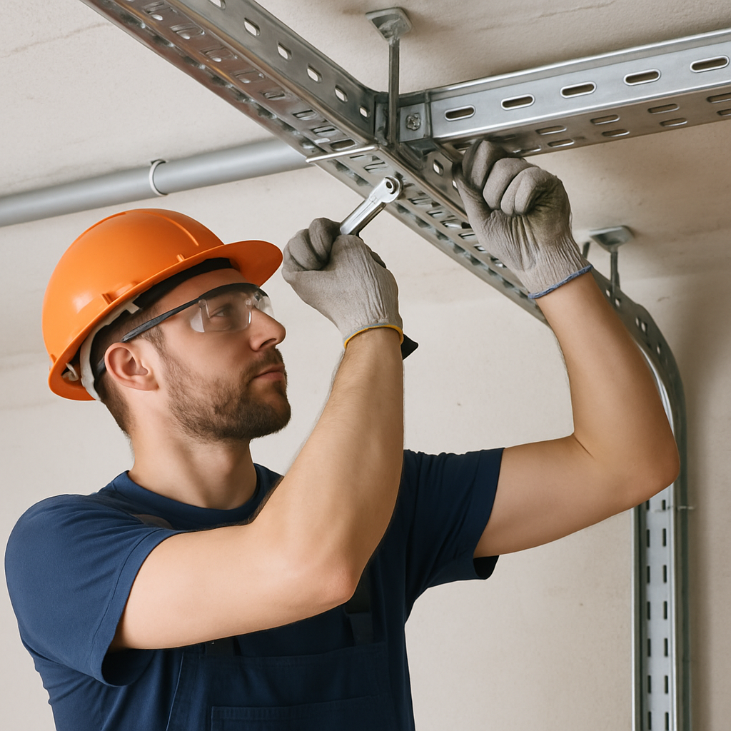 Installation of cable tray ladder