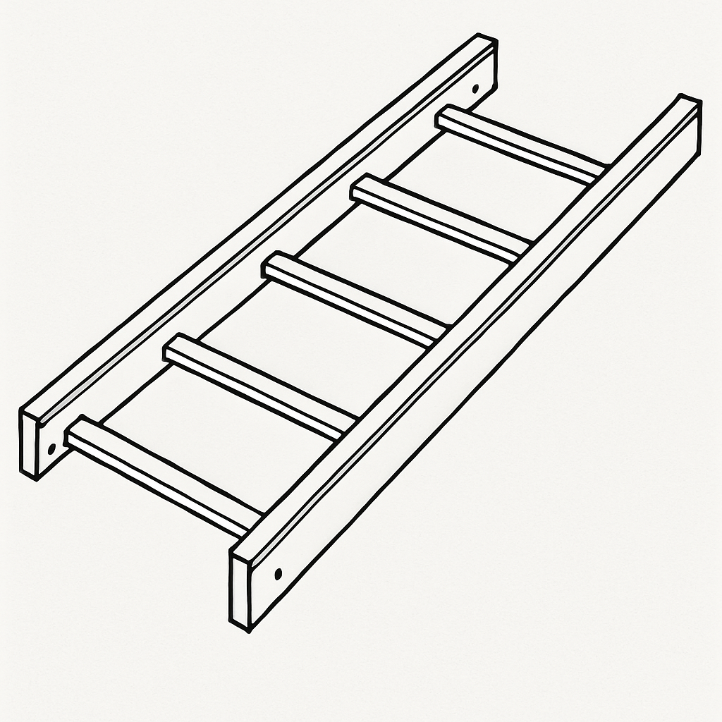 Cable tray ladder illustration