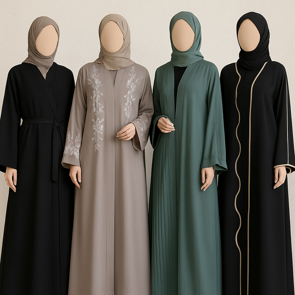 Display of trending abaya designs
