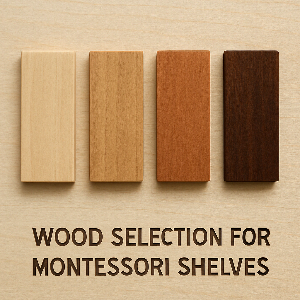Wood selection for Montessori shelves