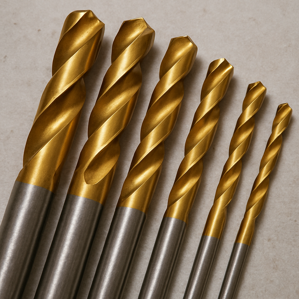 Titanium nitride coated drill bits