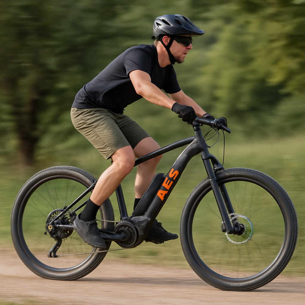 Vélo KTM électrique en action