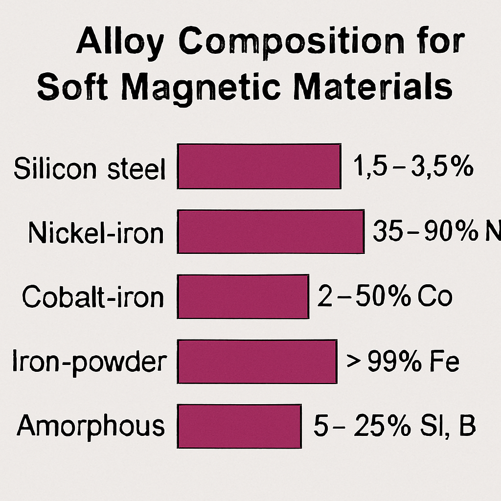 Alloy composition for soft magnetic materials