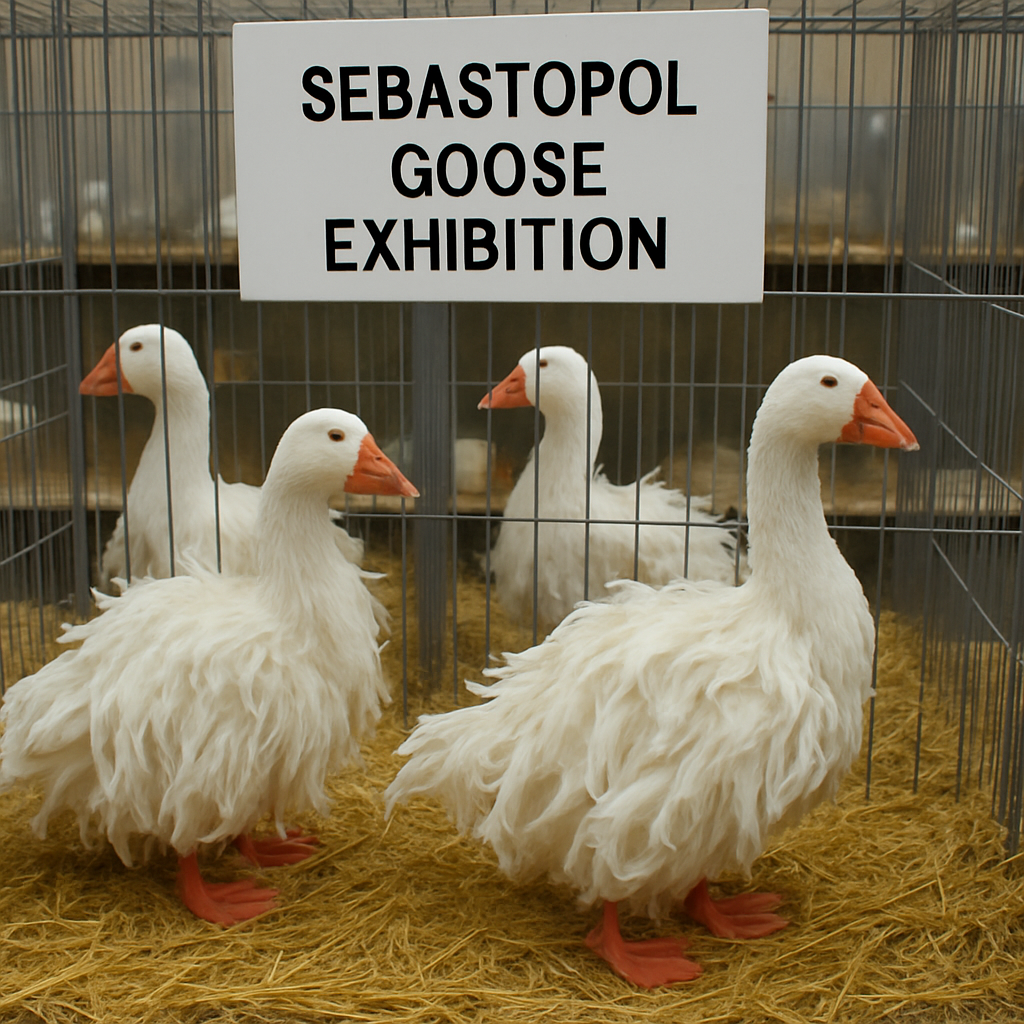 Sebastopol goose exhibition