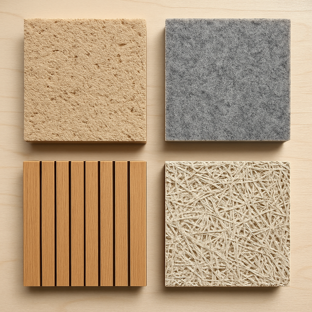 Variety of acoustic panel materials