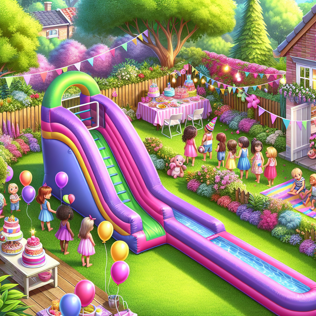 Pink and Purple Water Slide