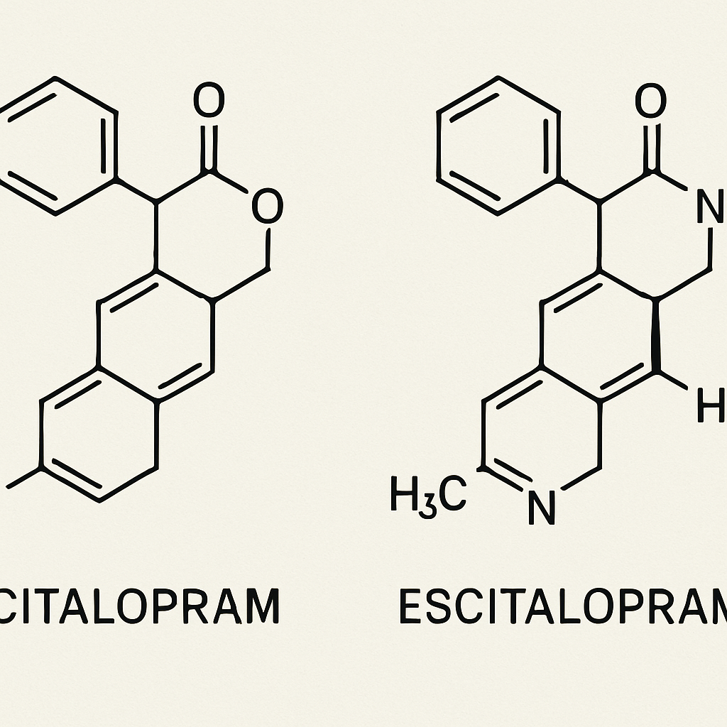 Chemical Structures of Citalopram and Escitalopram