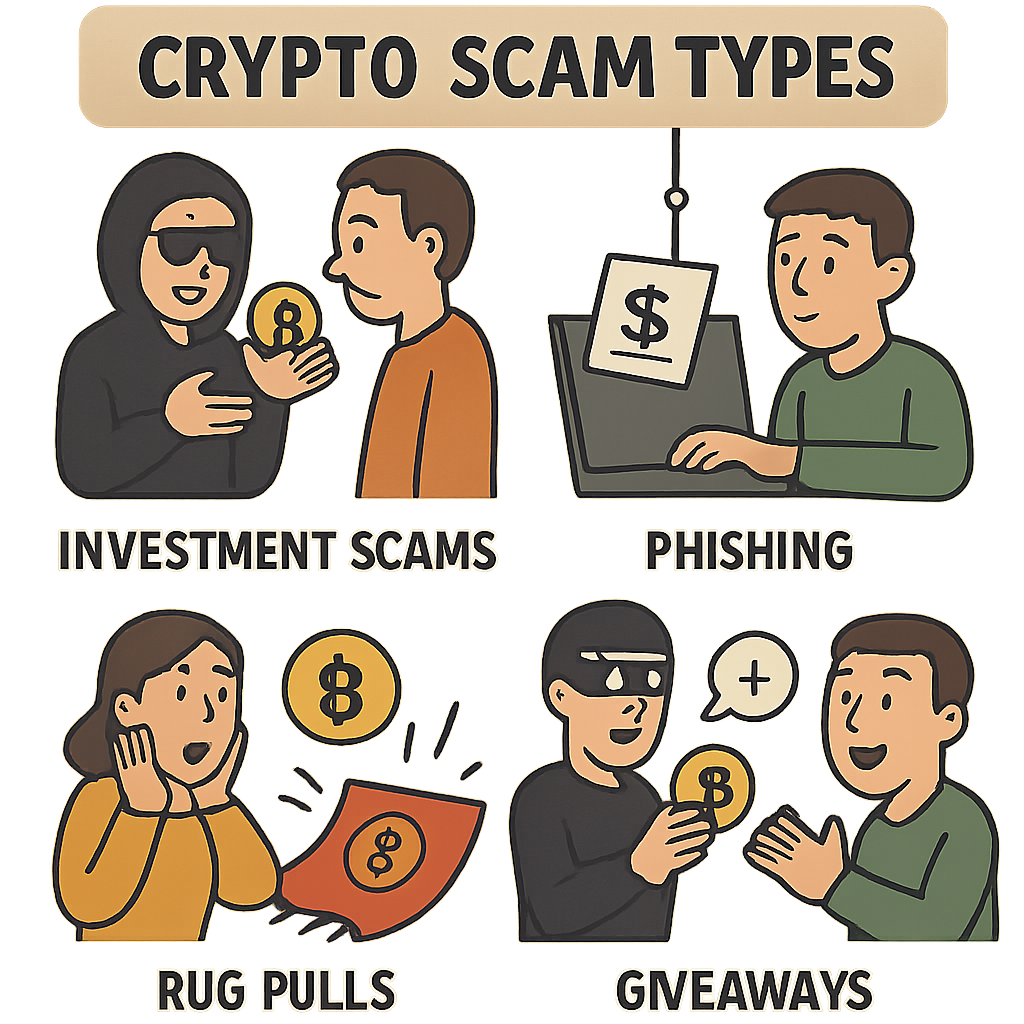 Graphic Depiction of Crypto Scam Types