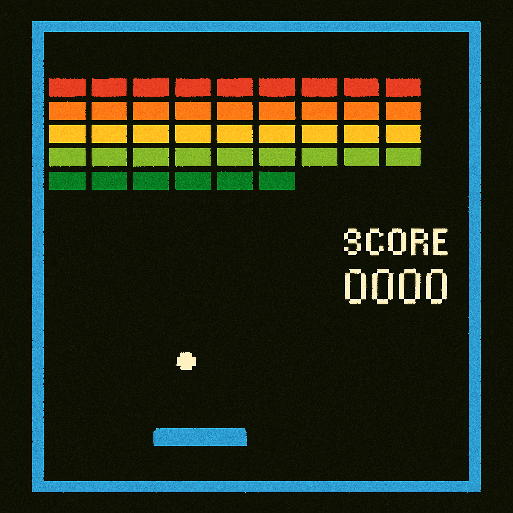 Retro-style block breaker game