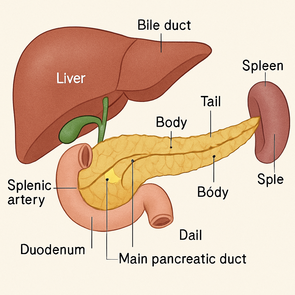 Pankreasın anatomik yapısı