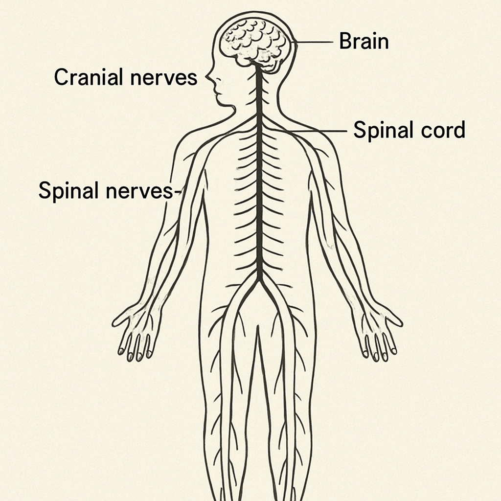 Peripheral nervous system diagram