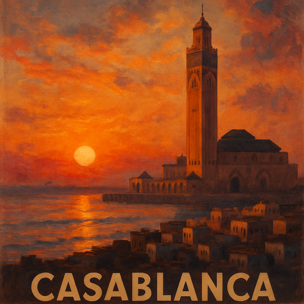 Casablanca en el atardecer