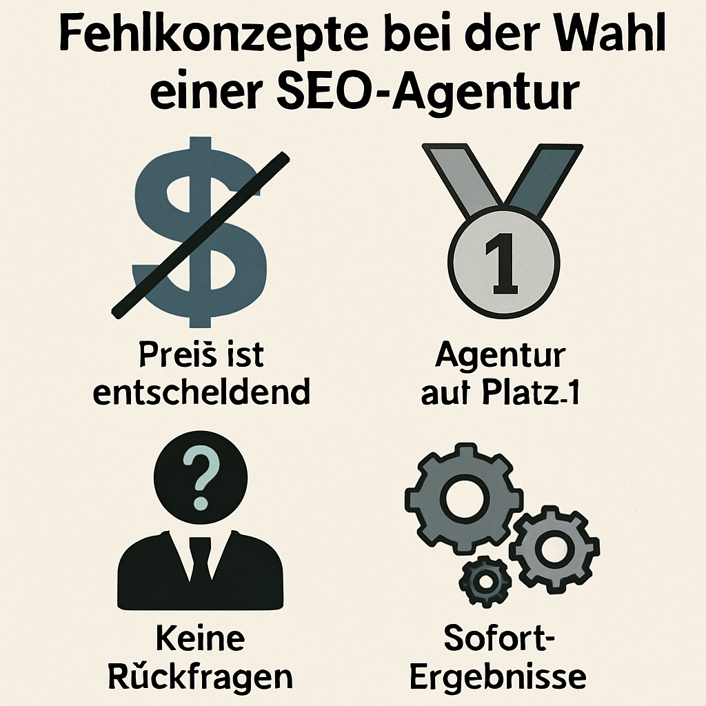 Fehlkonzepte bei der Wahl einer SEO-Agentur