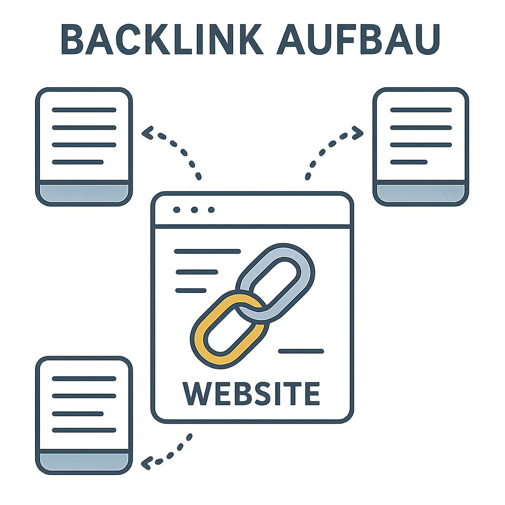 Eine Grafik, die den Prozess des Backlink-Aufbaus veranschaulicht