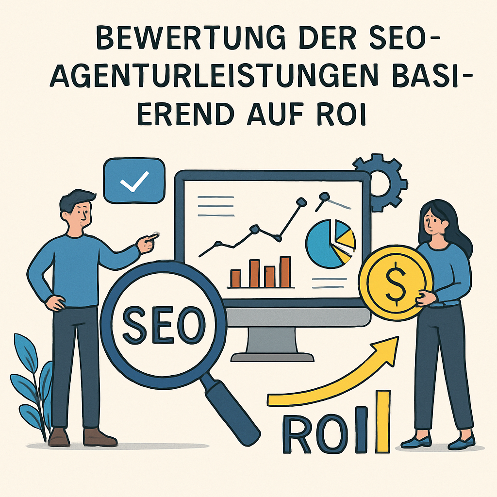 Illustration zur Bewertung der SEO-Agenturleistungen basierend auf ROI