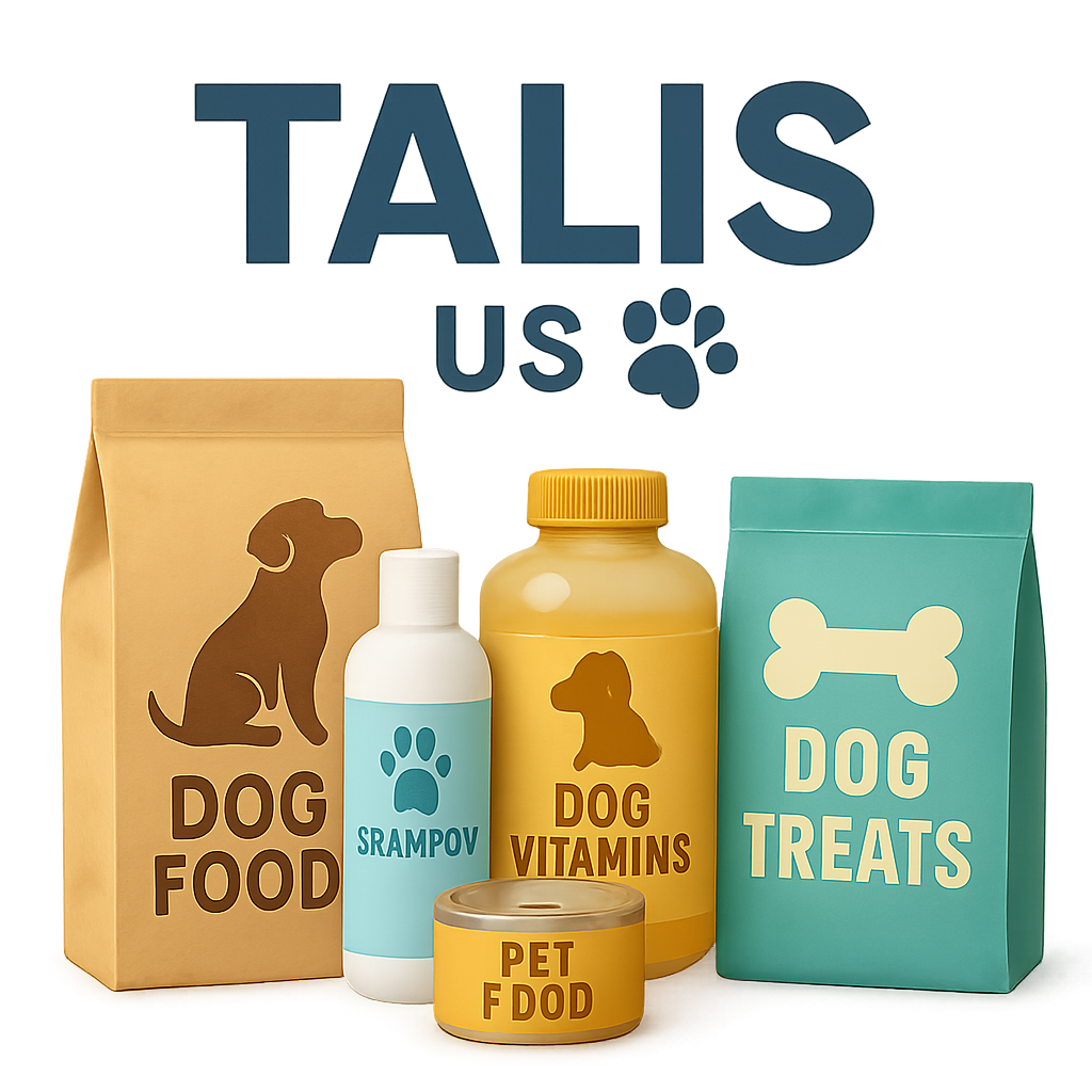 Talis US Logo et Produits de soins pour animaux de compagnie