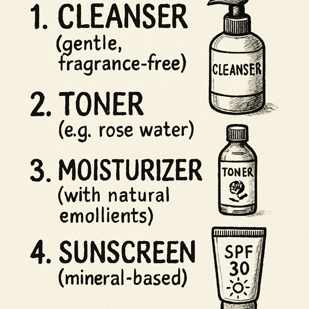 Gentle cleanser on a white background