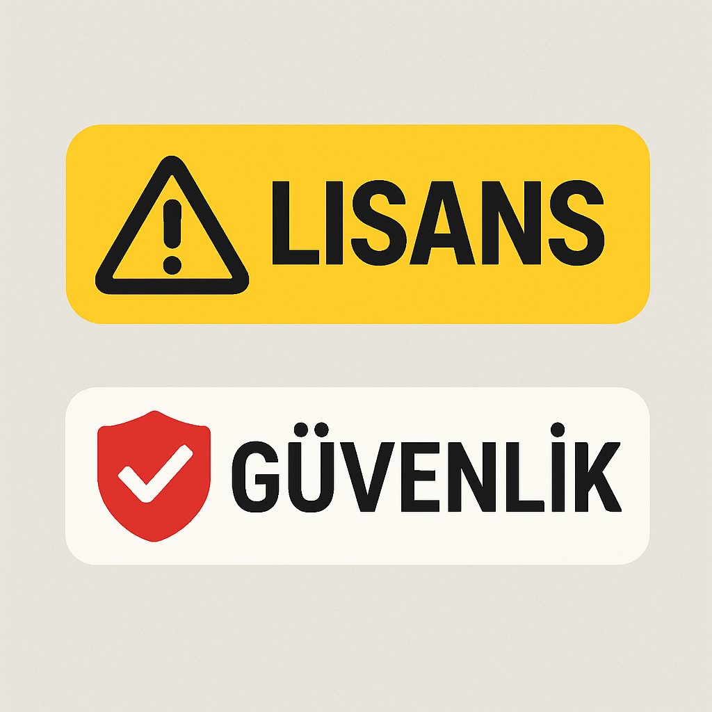 Lisans ve güvenlik