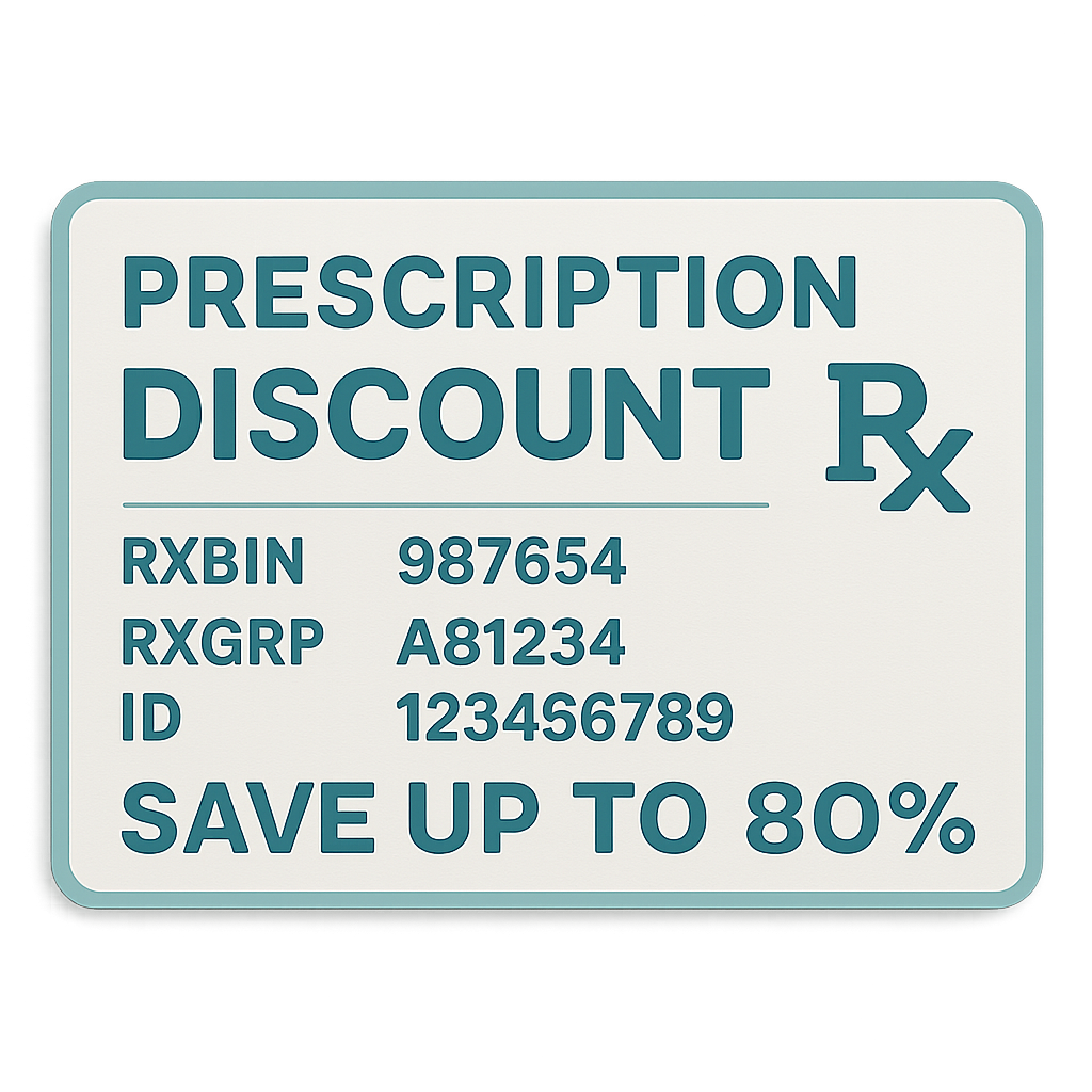 Discount card for prescriptions