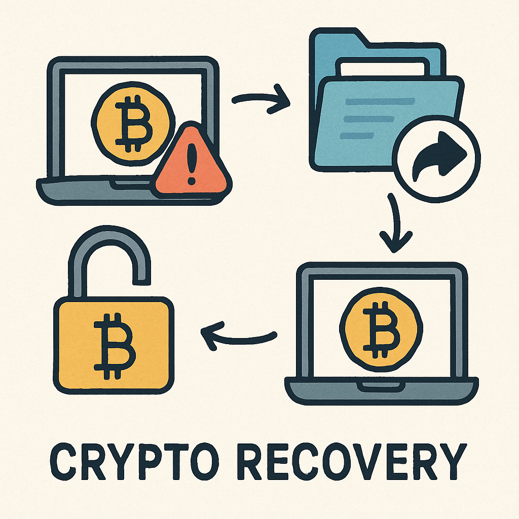 Crypto recovery process illustration
