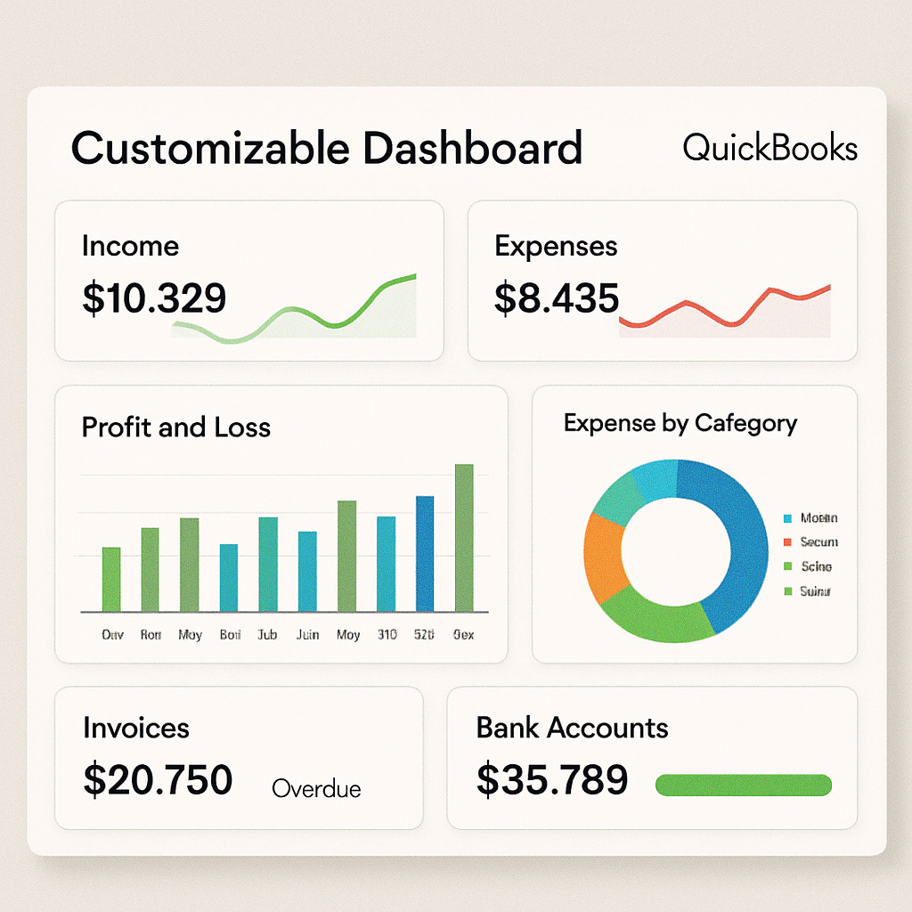 Customizable Dashboard for QuickBooks