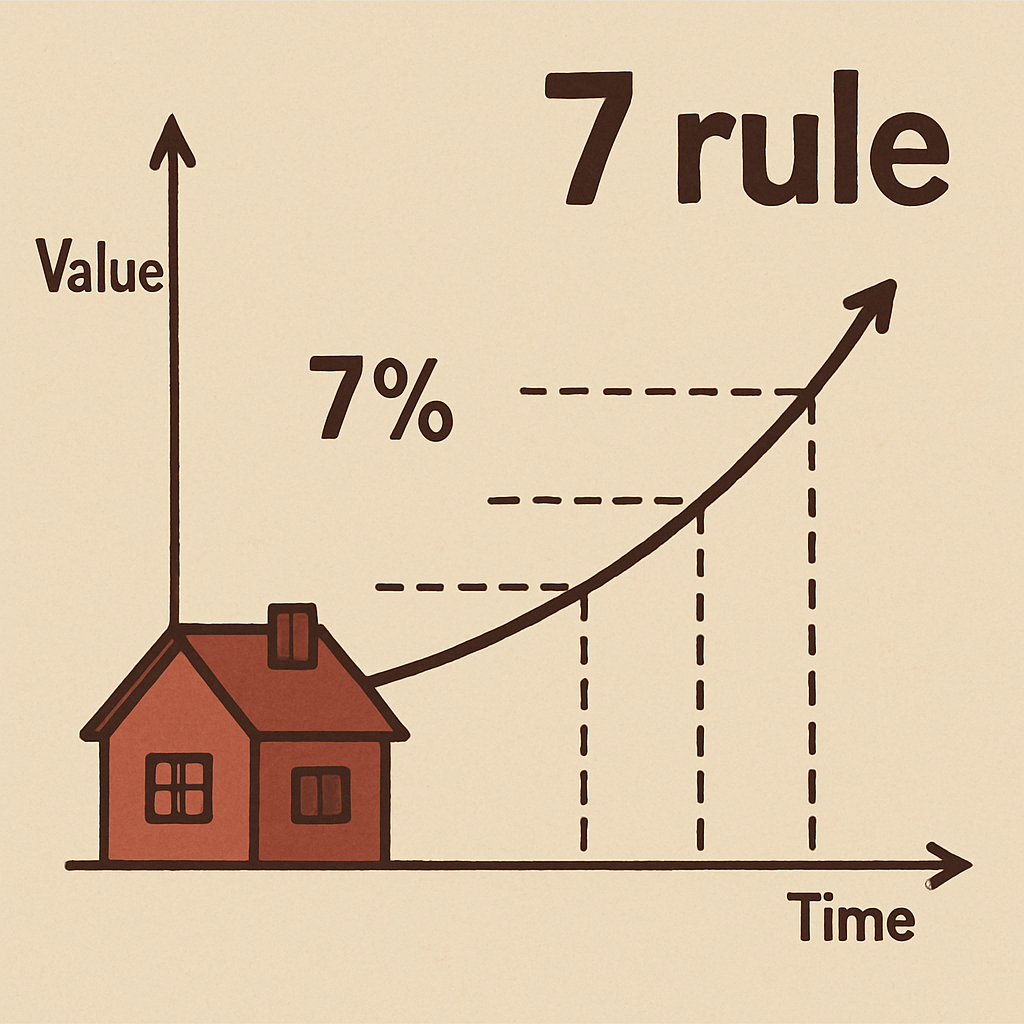 Real estate graph illustrating the 7 rule