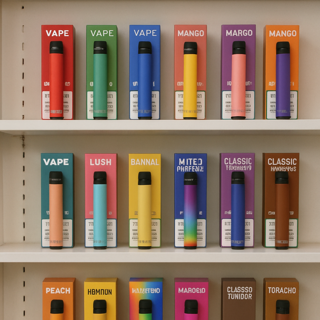 Vape products display