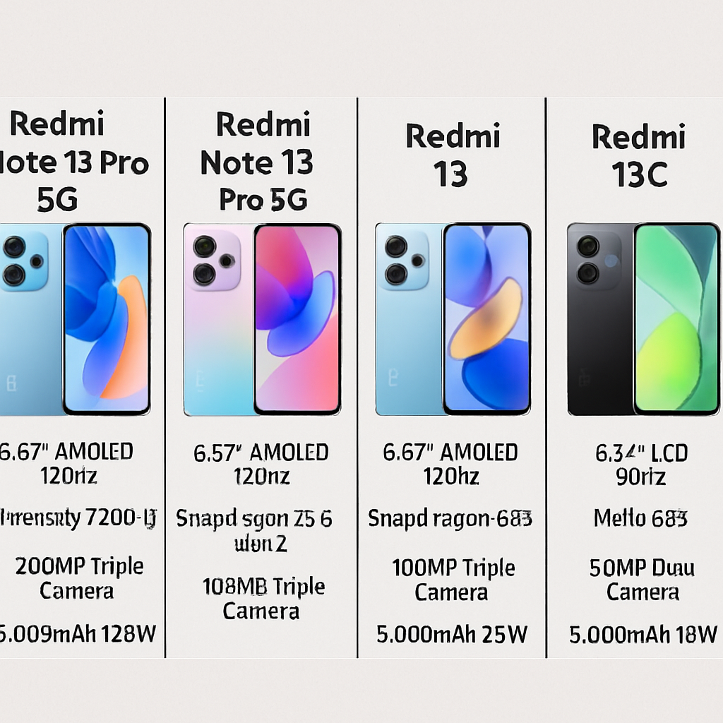 Comparison of Redmi Models
