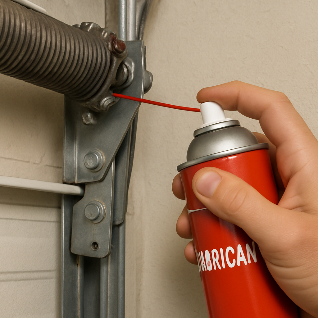 Lubricating garage door components