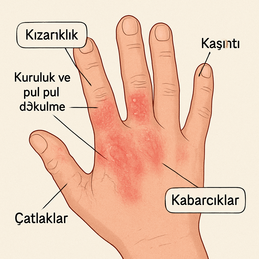 Elde egzama belirtileri