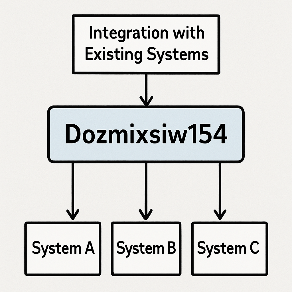 Diagram showing the integration of Dozmixsiw154 with existing systems