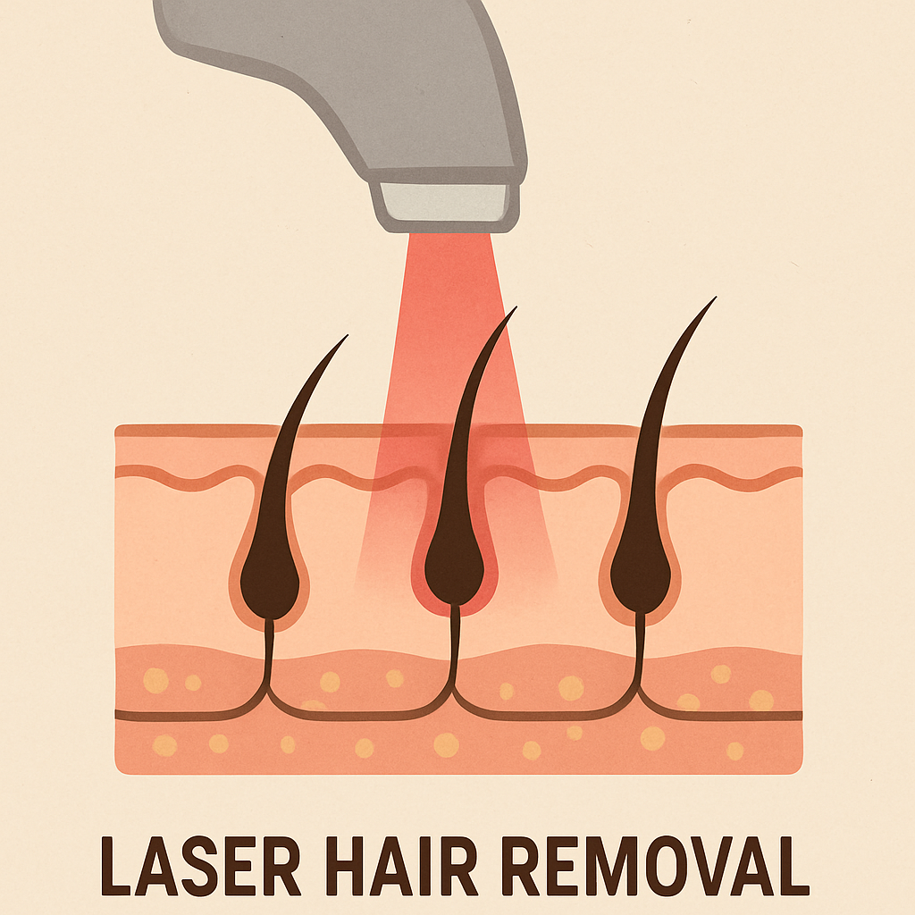 laser hair removal illustration