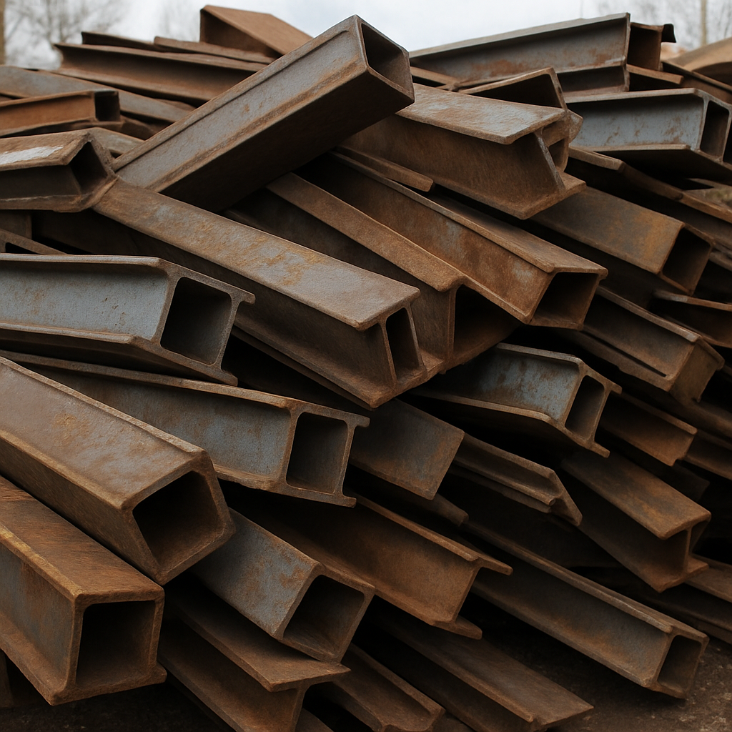 Recycled steel beams
