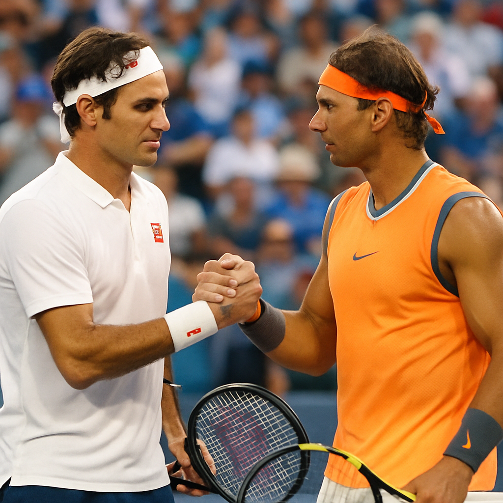 Federer and Nadal handshake