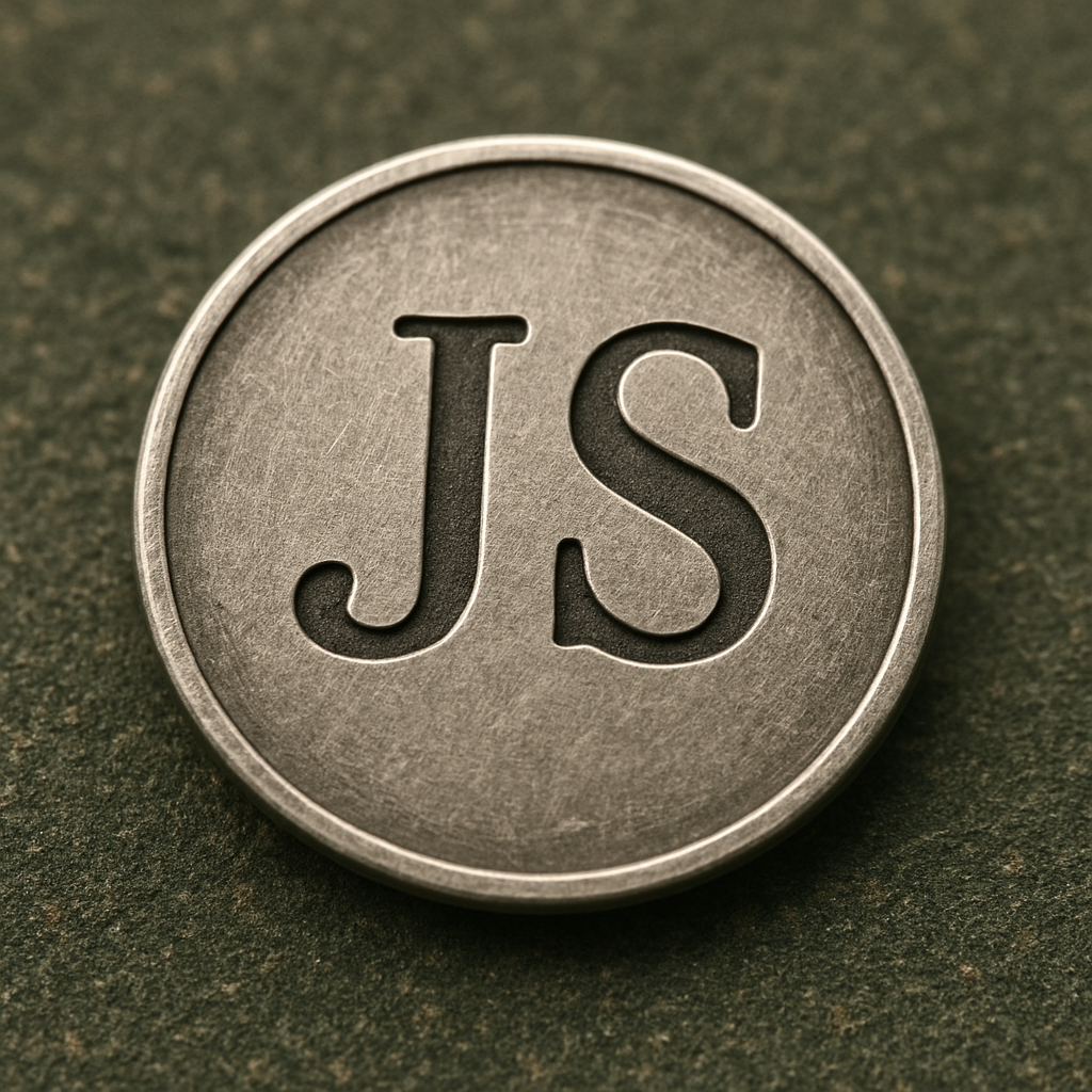 Metal golf ball marker with initials