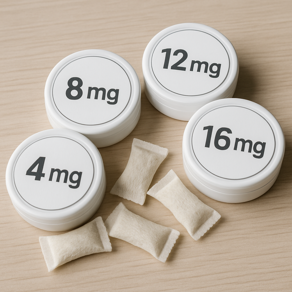 Different nicotine strengths in snus pouches