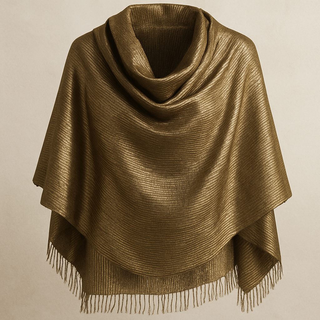 High-quality fabric of metallic cape shawl