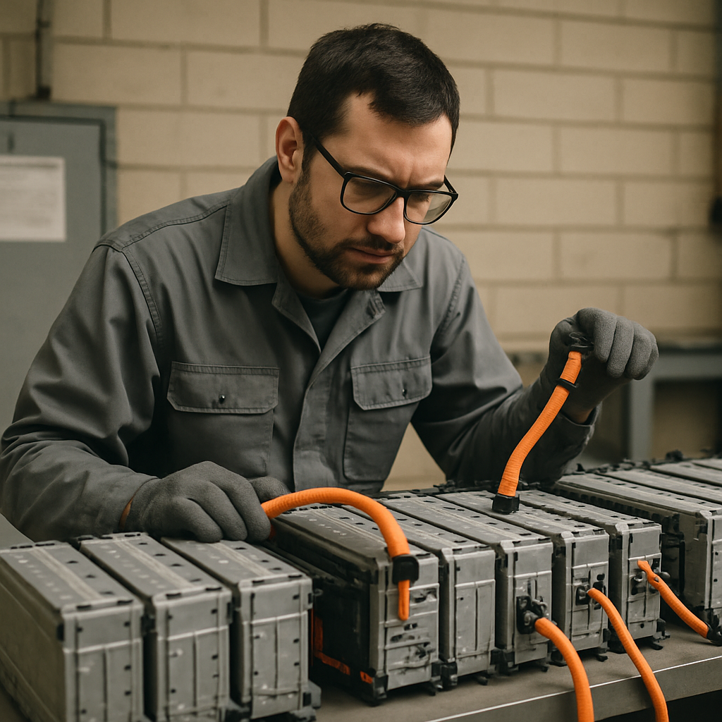Inspecting hybrid battery modules
