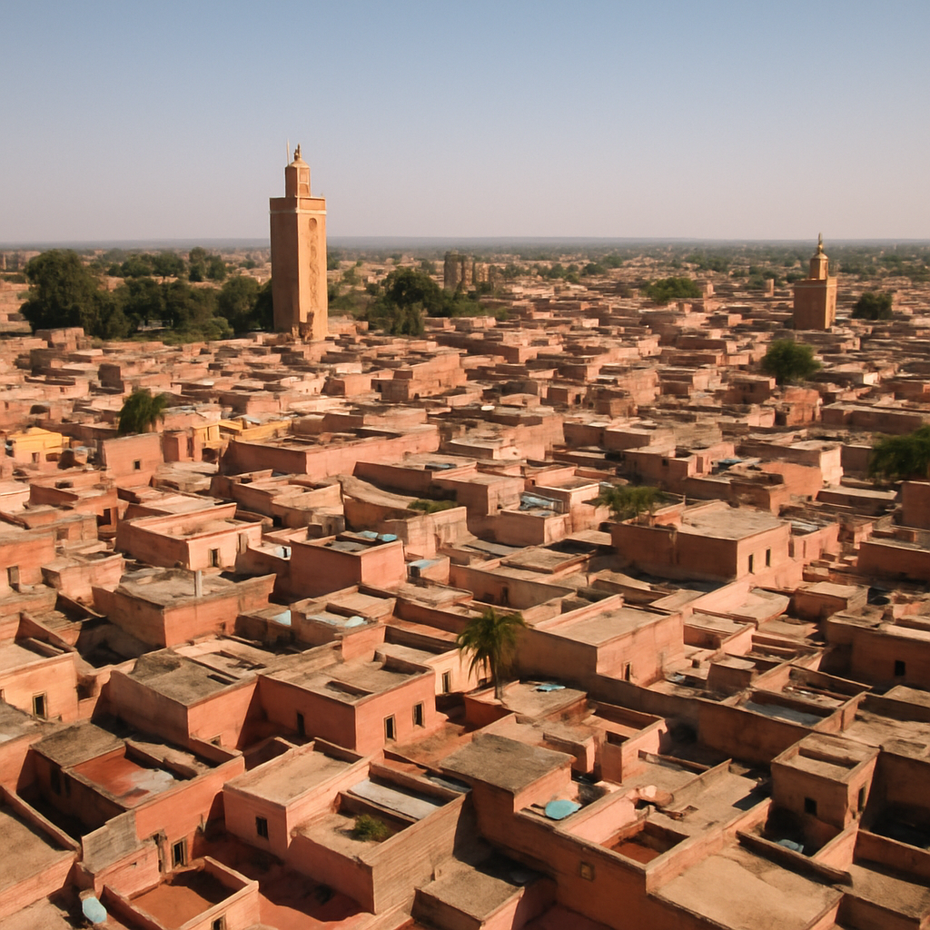Vista aérea de Marrakech