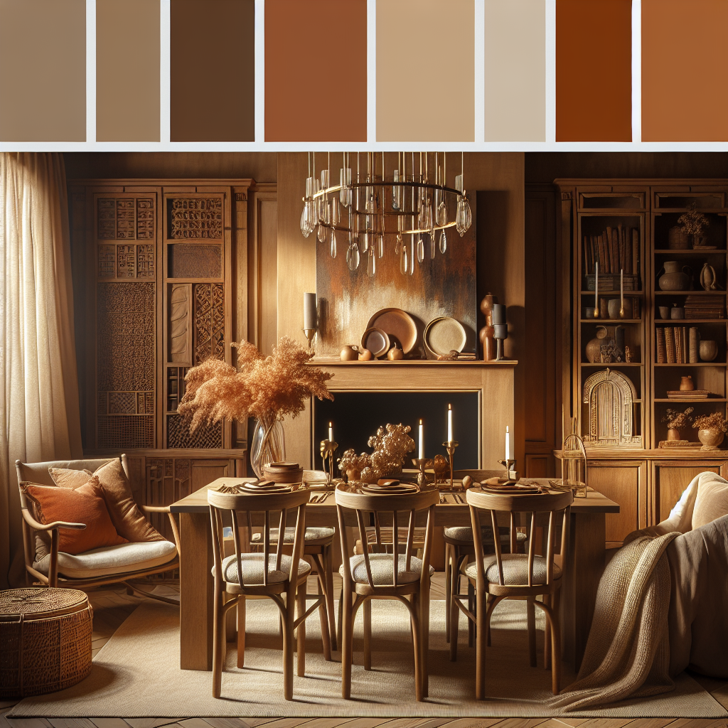 Earth Tone Color Palette : Burnt Sienna and Muted Gold