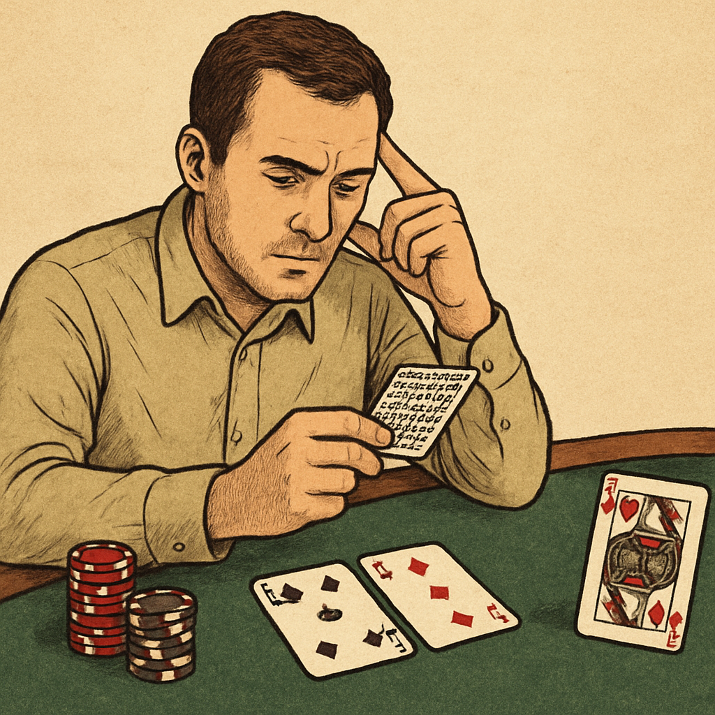 Blackjack oyuncusu strateji belirlerken