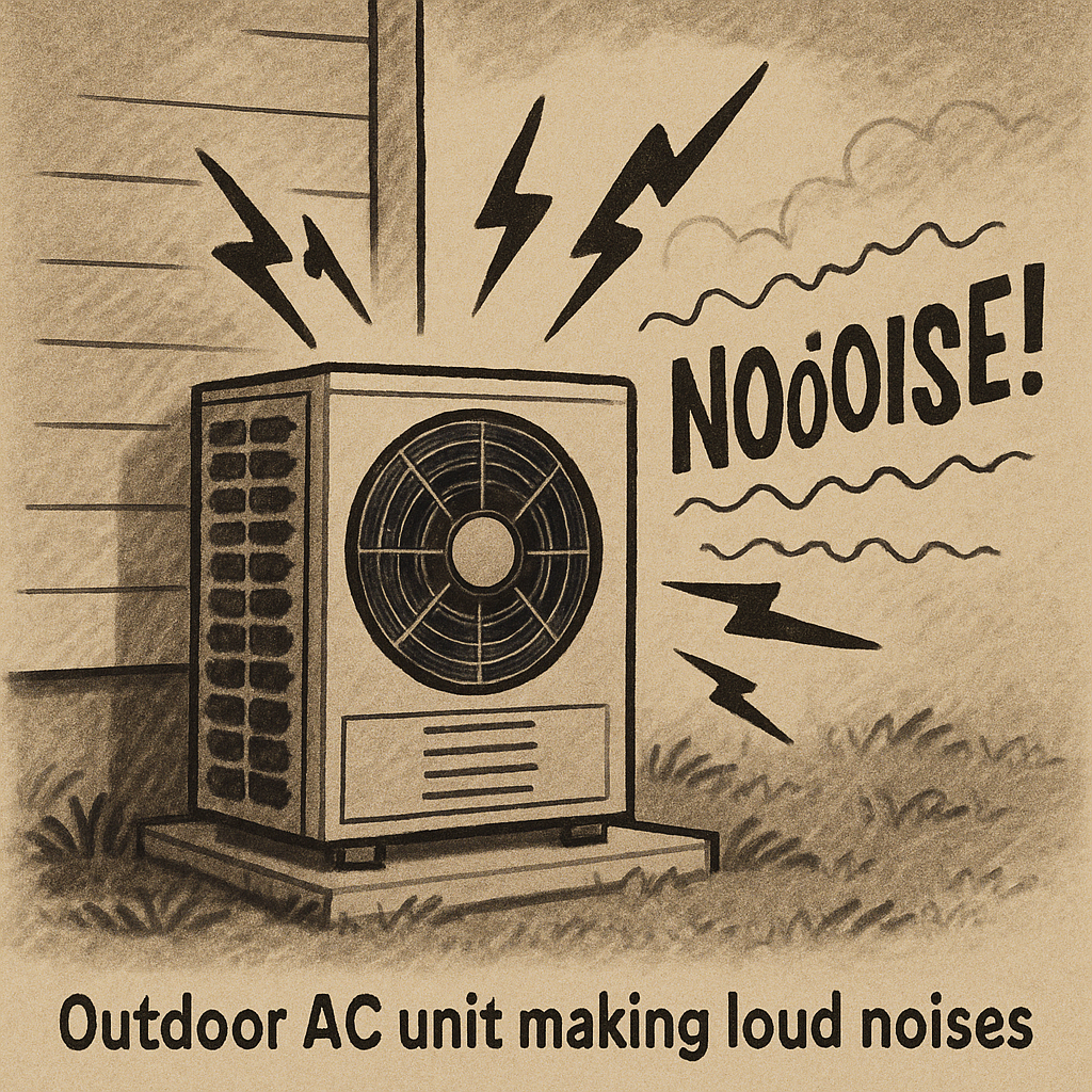 Outdoor AC unit making loud noises