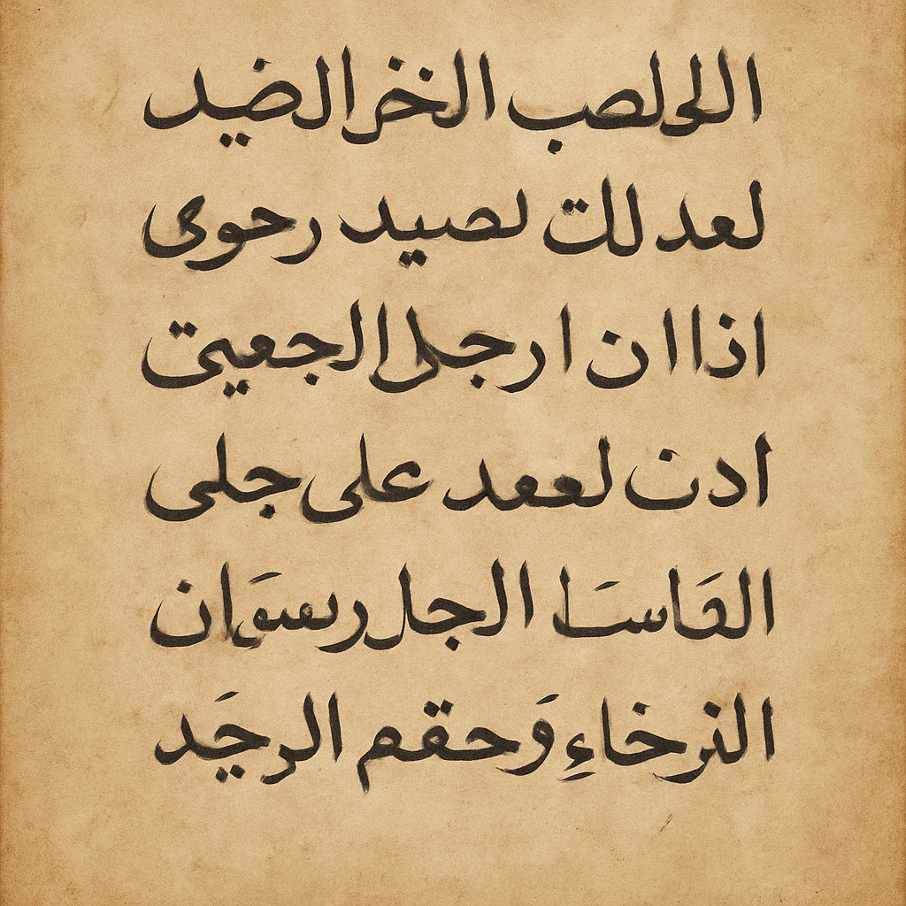 Arabic script on paper